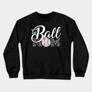 Teeball Mom Leopard Funny Baseball for Mother's Day 2021 Crewneck Sweatshirt